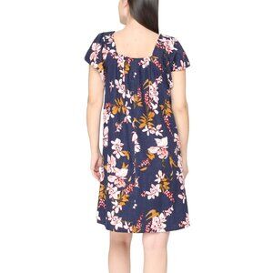 NICOLE MILLER NEW YORK Linen Blend Triple Bow Elastic Waist Maxi Dress